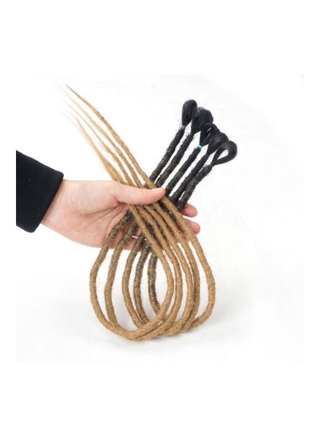 نيبمينينت مجموعة وصلات شعر دريدلوك مكونة من 10 قطع أسود/بني 24بوصة - Image 3