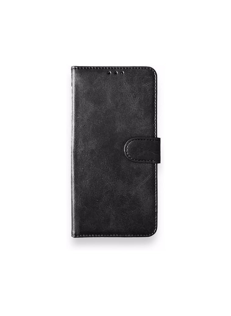 For Huawei Y5 (2018) Flip Leather Wallet Card Slot Kickstand Case,Strap Magnetic Closure, Included Internal Tpu Silicone Case,High Protective Compatible with Huawei Y5 (2018) (5.45’') (Black)  - Image 1