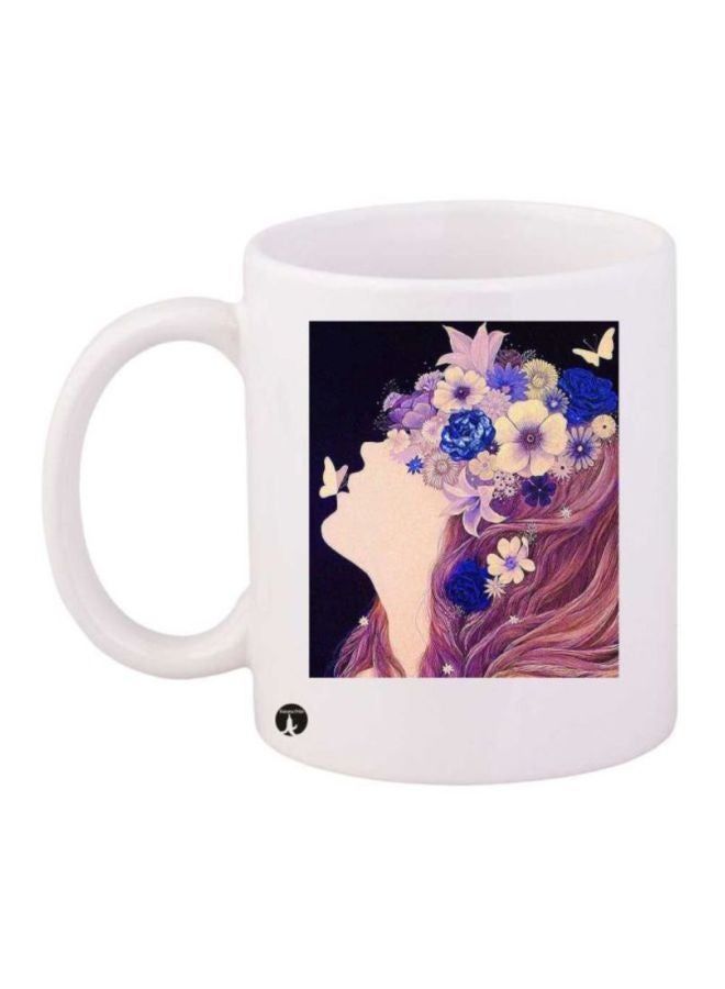 RKN Cartoon Printed Coffee Mug White/Black/Beige - Image 1