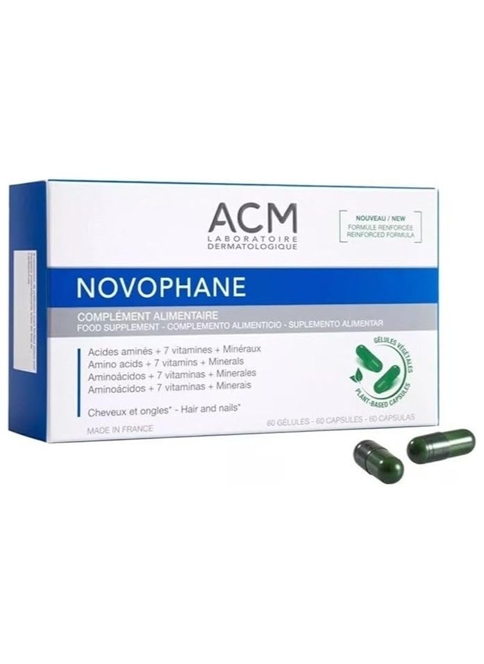 ACM ACM Novophane, 60 Capsules, Supports Hair & Nail Health  - Image 1