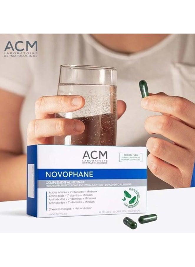 ACM ACM Novophane, 60 Capsules, Supports Hair & Nail Health  - Image 3