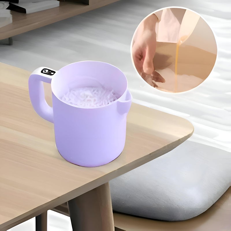 Electric Egg Churn - 2-in-1 Cordless Handheld Mixer with Built-in Filter Plate for Effortless Egg Whipping, Sauces, and Smoothies, Perfect for Quick Kitchen Prep (Purple) - Image 2