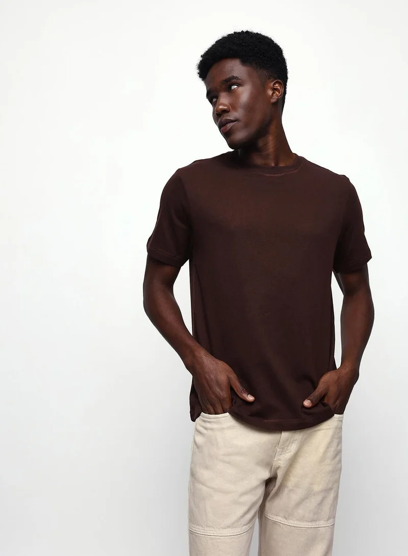 Dennis Lingo Men's Chicory Coffee 100% Cotton Relaxed T-Shirt