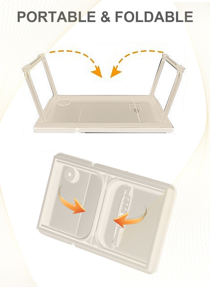 كيدل طاولة كمبيوتر محمولة للأريكة والسرير، طاولة كمبيوتر محمولة/حامل محمول، طاولة سرير صغيرة قابلة للتعديل والطي للكمبيوتر المحمول والكتابة، طاولة سرير مع حامل أكواب - Image 2