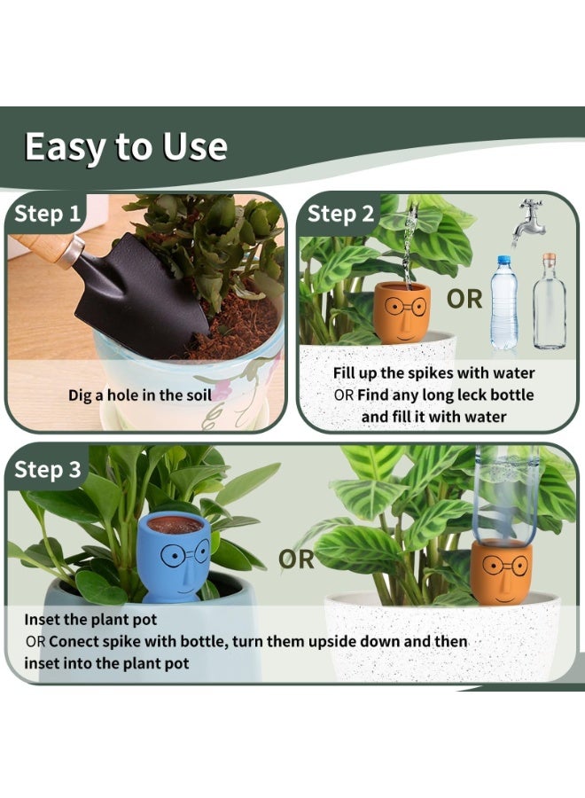 Generic Watering Spikes 4 Pack, Cute Plant Self Watering Devices for Vacation, Slow Watering System for Indoor Plants Easy Self Watering Planter Insert (Color : A)  - Image 3