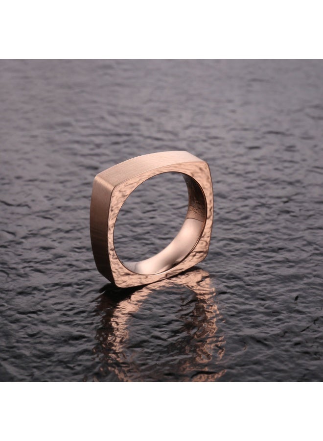 زنك خاتم رجالي من ZINK من الفولاذ المقاوم للصدأ باللون الذهبي الوردي | ZJRG03411-20 - Image 3