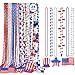 EOBOH 4th of July Necklace Accessories 24PCS Independence Day Beads Necklaces Bulk 15 Kinds Fourth of July Red Blue White Stars USA Flags Necklace Patriotic Bulk for Parade Party Favors Decor - Image 3