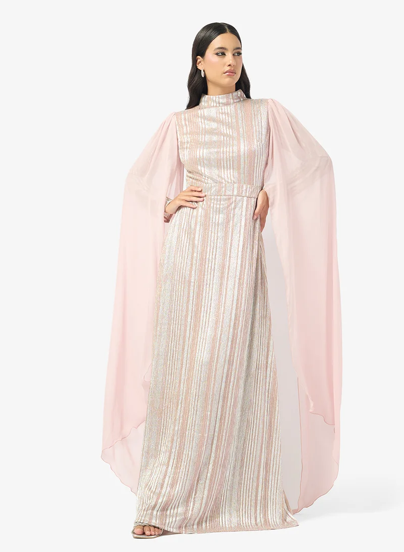 Split Sleeves Maxi Dress