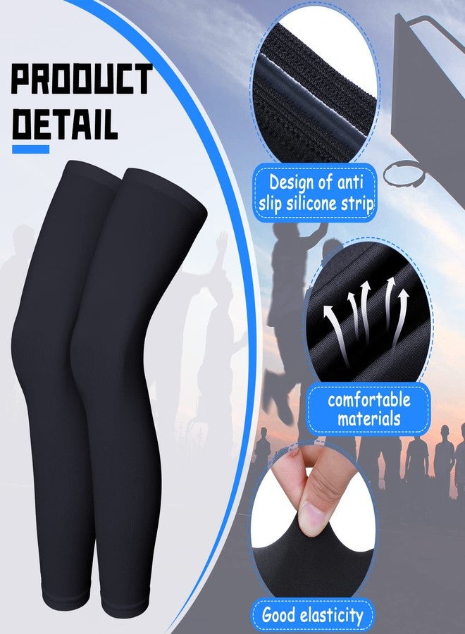 JenPen 4 Pieces Kids Long Compression Leg Sleeve Full Length UV Protection for Boy Girl Youth Cycling Basketball Sports (Size S) - Image 5