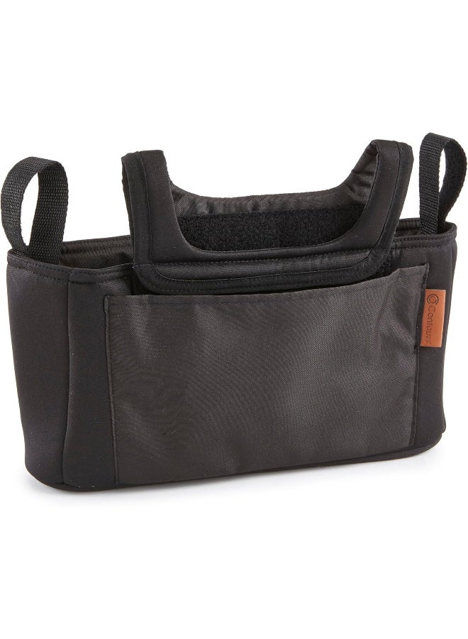 Contours Baby Stroller Organizer, Adjustable Parent Organizer Accessory - Cup Holder and Storage - Compatible with Select Wagons - Black - Image 4