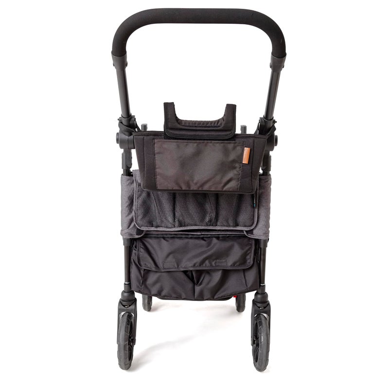 Contours Baby Stroller Organizer, Adjustable Parent Organizer Accessory - Cup Holder and Storage - Compatible with Select Wagons - Black - Image 2