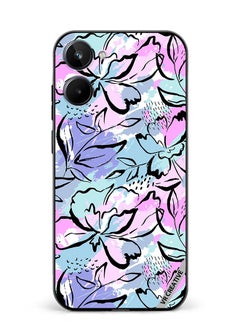 Protective Case Cover For Realme 10 Abstract Flowers Print Design Multicolour
