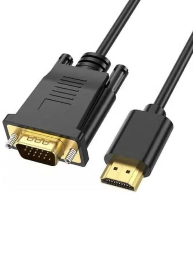 برايت كابل تحويل HDMI ذكر إلى VGA ذكر بطول 1.8 متر – محول عرض Plug & Play للابتوب والكمبيوتر والبروجكتور والشاشات - Image 3
