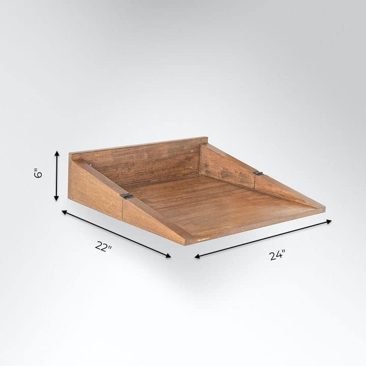 Streem Solid Sheesham Wood Mounted Study Table/Home Office/Laptop Table/Wall Mounted Space Saving Desk/Office Table Stand, Wall Mounted Study Table for Work - Image 2