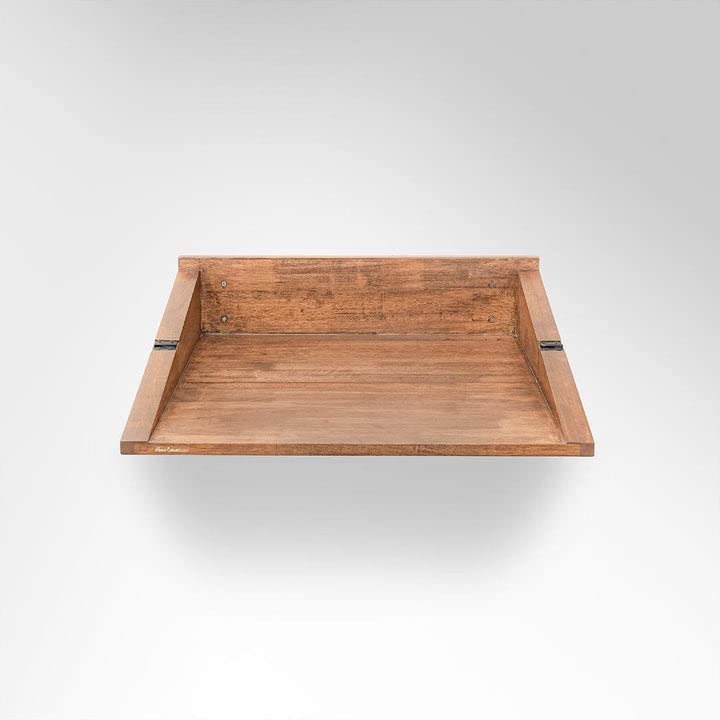 Streem Solid Sheesham Wood Mounted Study Table/Home Office/Laptop Table/Wall Mounted Space Saving Desk/Office Table Stand, Wall Mounted Study Table for Work - Image 3