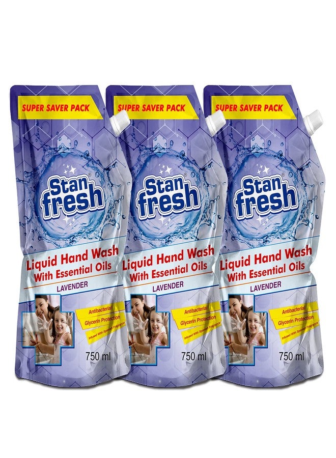 Stanfresh Liquid Hand Wash Lavender 750ml (Pack Of 3) - Image 1