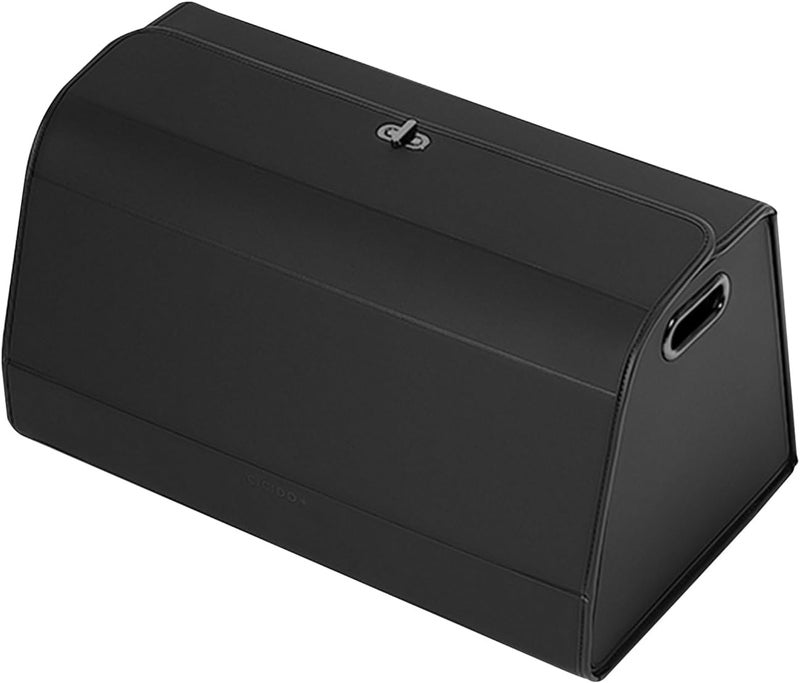 BDFHYK Ergocar PU Leather Car Trunk Organizer with Lid and Non-slip Bottom - Image 1