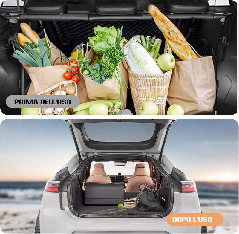 BDFHYK Ergocar PU Leather Car Trunk Organizer with Lid and Non-slip Bottom - Image 5