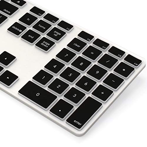 ProElife Keyboard Cover Skin for Apple Wired USB Keyboard with Numeric Keypad (A1243, NOT FIT Magic Keyboard) Ultra Thin Silicone Full Size Protector (Item Folded in Package) (Black) - Image 5