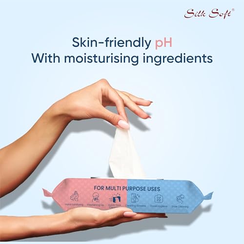 Silk Soft Multipurpose Wet Wipes – 528 Wipes (66 x 8 Packs) | Gentle, Alcohol-Free & Hypoallergenic | Effective Cleaning for Hands, Face & Surfaces - Image 4