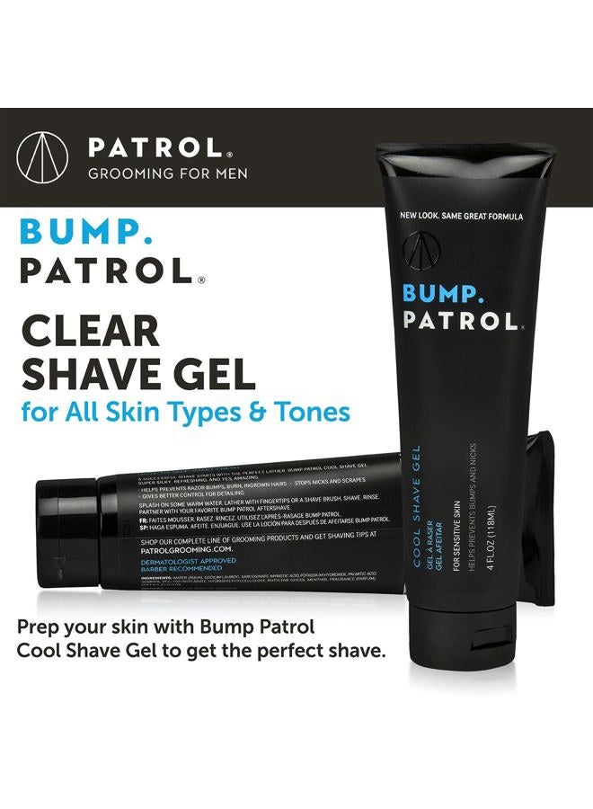 Bump Patrol Cool Shave Gel - Sensitive Clear Shaving Gel With Menthol Prevents Razor Burn, Bumps, Ingrown Hair - 4 Ounces 4 Pack - Image 3