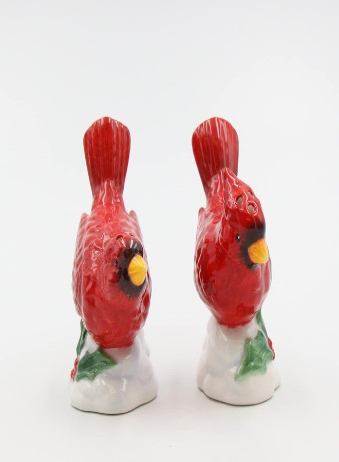 Cg Cosmos Gifts Cardinal Couple Salt and Pepper Set, 2-7/8-Inch, Red - Image 5