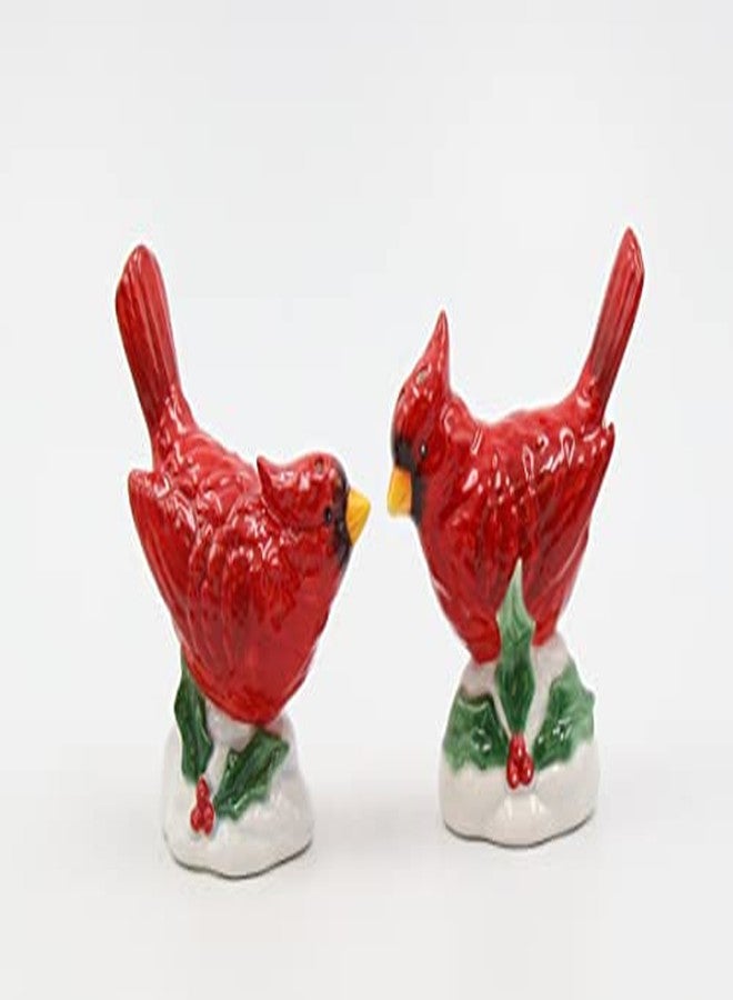 Cg Cosmos Gifts Cardinal Couple Salt and Pepper Set, 2-7/8-Inch, Red - Image 3