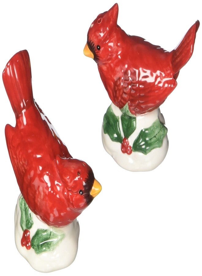 Cg Cosmos Gifts Cardinal Couple Salt and Pepper Set, 2-7/8-Inch, Red - Image 2
