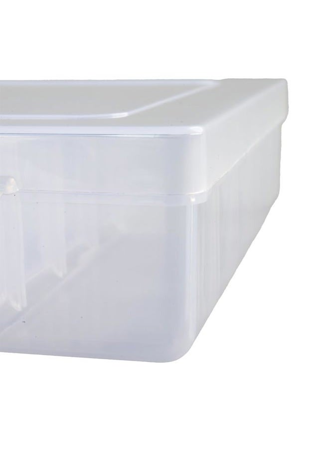 Craft County Embroidery Floss and Thread Organizer Box 17 Compartments Clear White Plastic Empty (Organizer) - Image 4