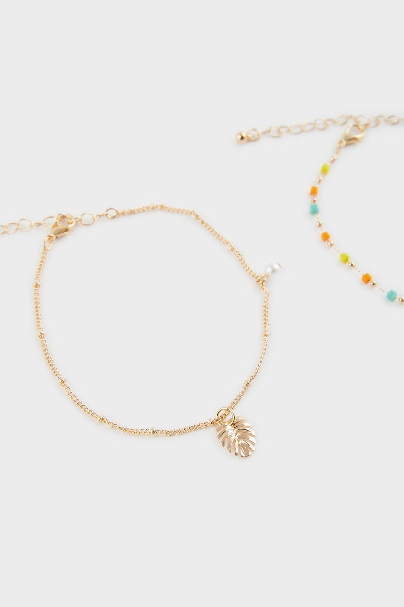 ديفاكتو خلخال حريمي ذهبي - قطعتين - Image 3