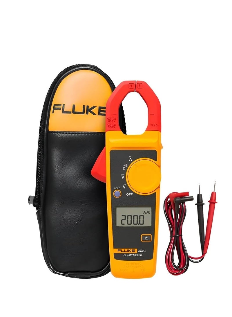 Fluke 302+ Digital AC Clamp Meter (400A, 600V) - Image 1