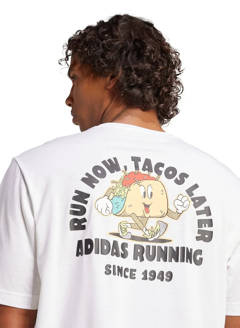 Adidas Running Tacos Later Graphic T-Shirt