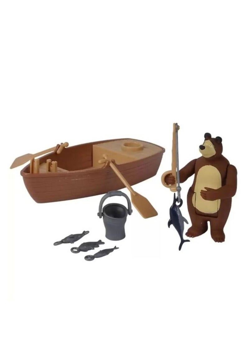 Masha and The Bear - Boat Fishing Playset - Image 1