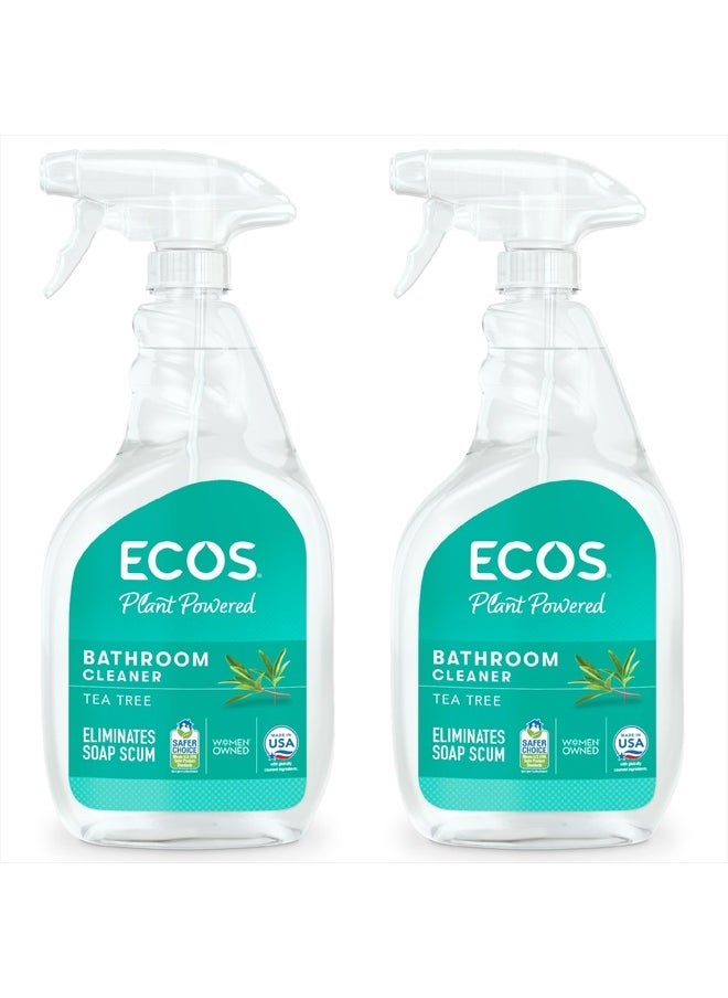 ECOS - Bathroom Cleaner - Shower, Tile & Bathtub - All Purpose Cleaning Spray & Shower Cleaner - No Scrub or Rinse Needed for Soap Scum Remover- Natural Bathroom Cleaning Supplies ( Pack of 2 ) - Image 1