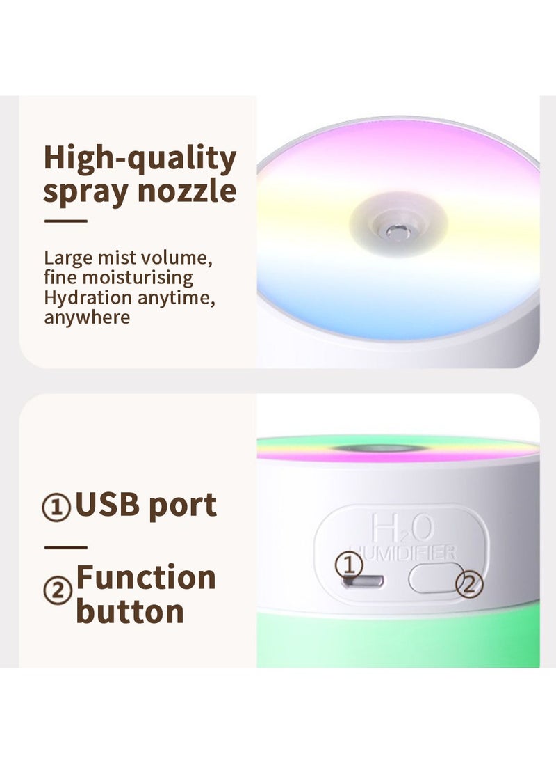 Generic - 200ML Mini Convenient Air Humidifier Small Aromatherapy Oil Diffuser Silent Atmosphere Light Automatic Off White - Image 1