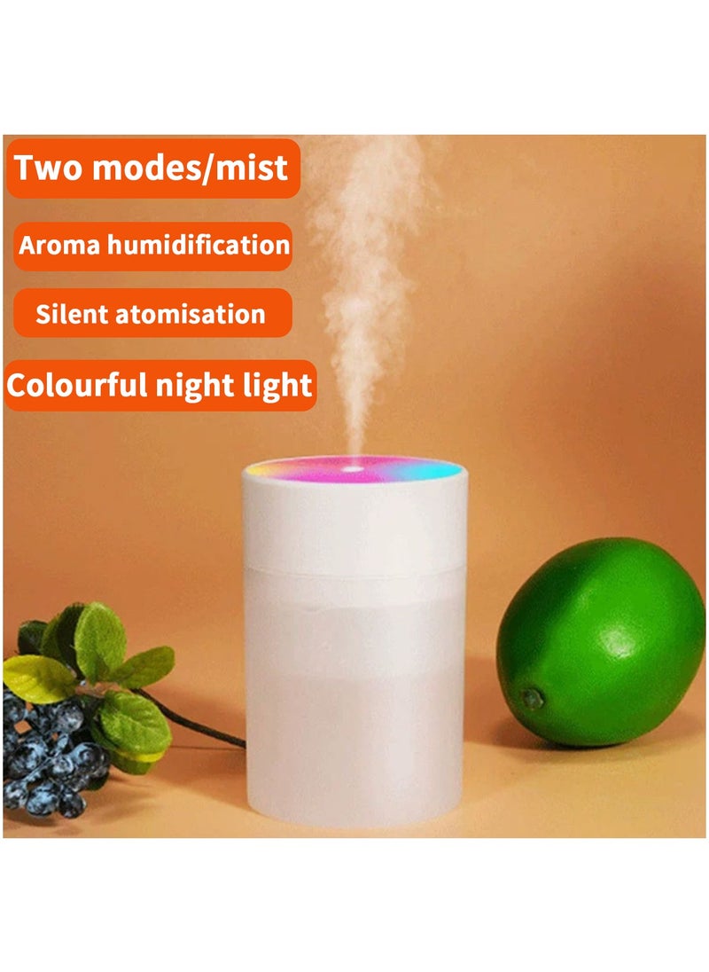Generic - 200ML Mini Convenient Air Humidifier Small Aromatherapy Oil Diffuser Silent Atmosphere Light Automatic Off White - Image 1