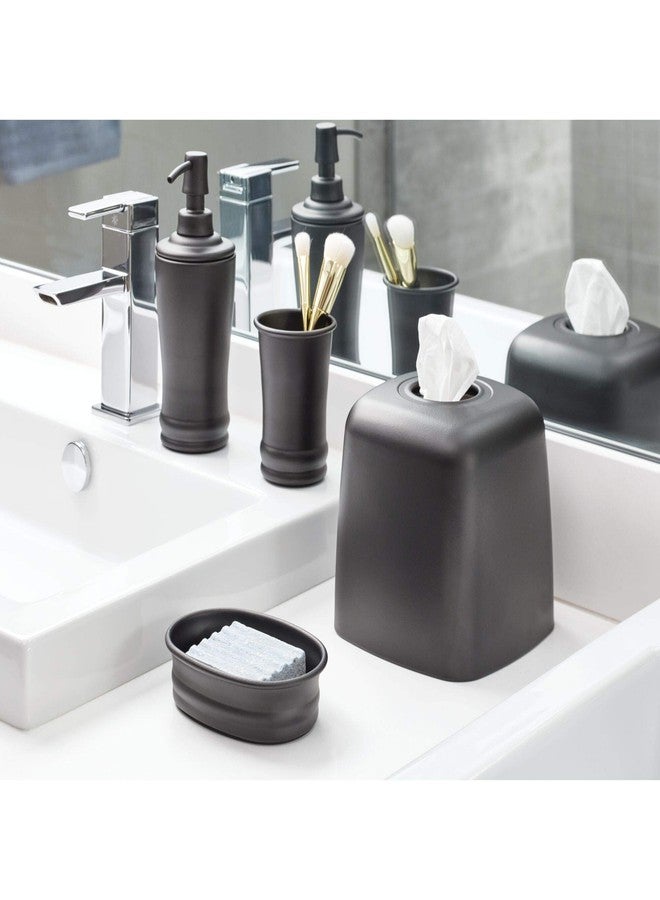 InterDesign iDesign 26087 Olivia Countertop Bar Soap Dish, Metal Holder for Bathroom, Shower, Vanity - Matte Black - Image 4
