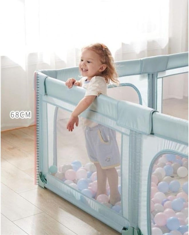 Dreeba Children's Playpen With balls and Handrails - 150 * 120 * 65 cm - BL-13-a Green - Image 2