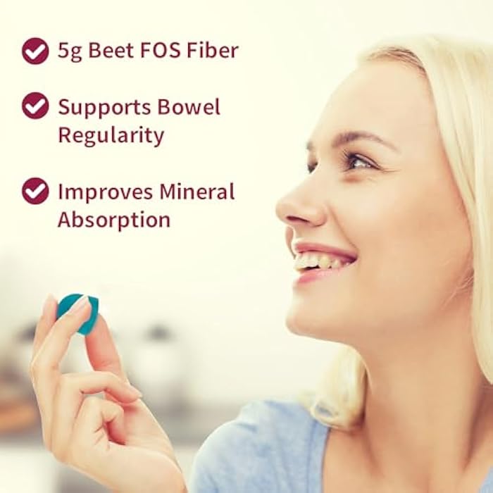 Prebiotic Fiber Supplement Gummies for Adults & Kids 5g beet FOS fiber- Gut Health & Digestive &Mineral Absorption,Soluble Fiber Supplement Gummies - Zero Sugar Added, Vegan, Gluten-Free -90 Count - Image 5