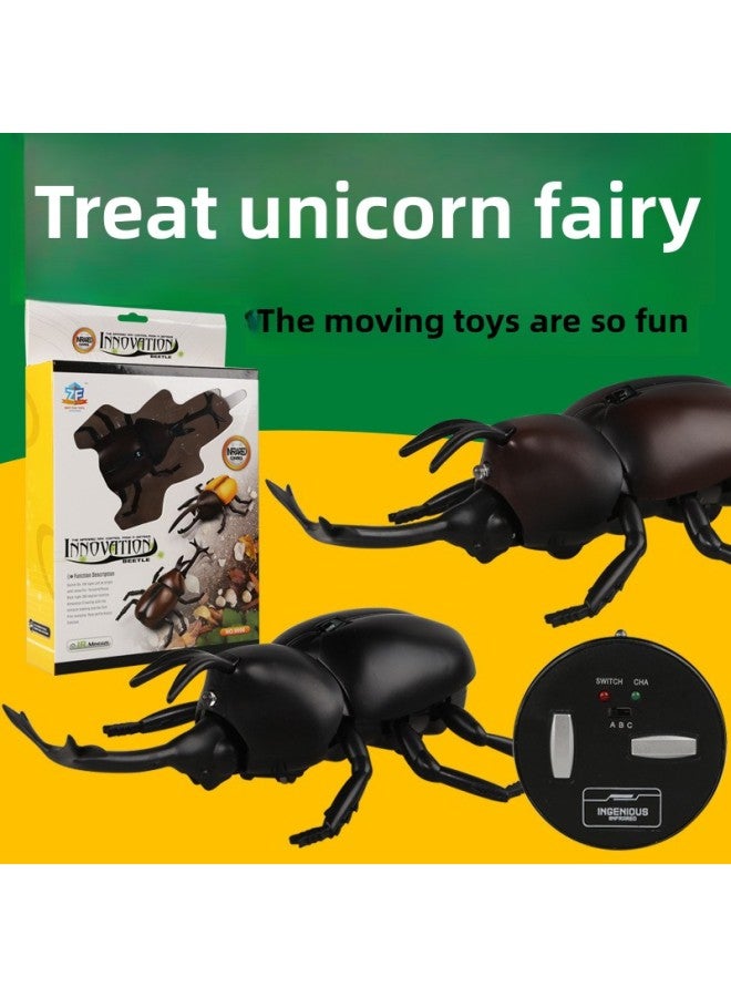 Novel Trick Toy Simulation Insect Remote Control Naruto Realistic Beetle Children Model Toy-Color:Naruto-Black - Image 2