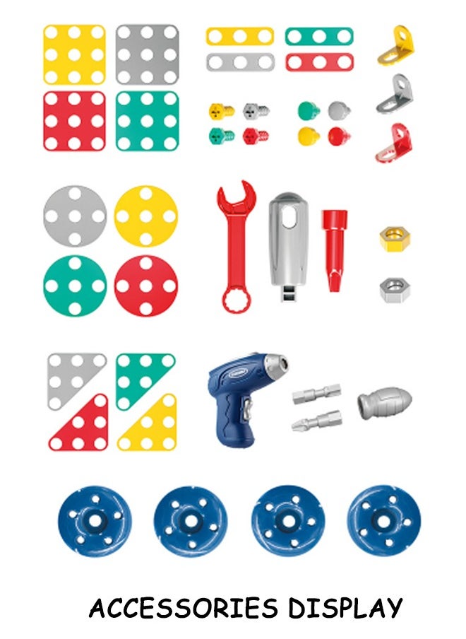 Generic - Children'S Screw Toys, 224-Piece Drill Toys, Drill And Screwdriver Sets, Children'S Building Blocks, Building Block Games, Children'S Screw-Twisting Educational Toys, Simulation Electric Repair Toys - Image 1