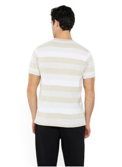 NAUTICA Contrast Striped Regular Fit Premium Cotton Crew Neck T-shirt  - Image 3