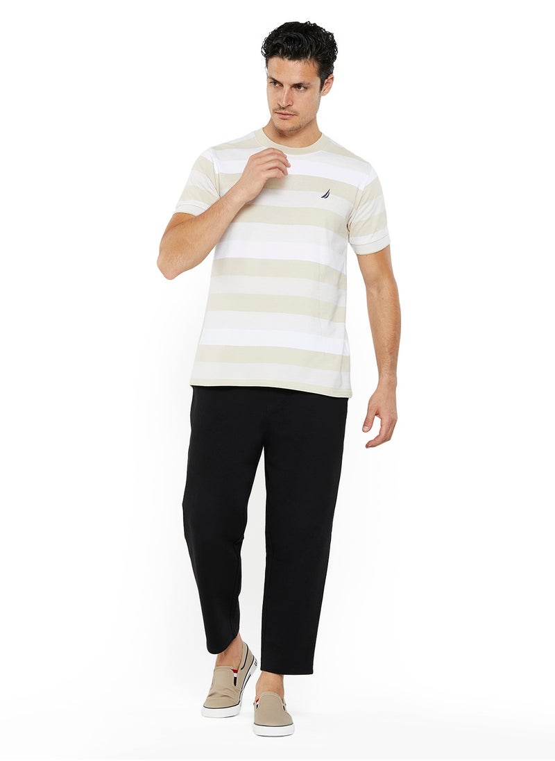 NAUTICA Contrast Striped Regular Fit Premium Cotton Crew Neck T-shirt  - Image 4