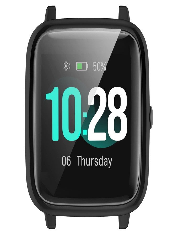Disscool Plating Case Compatible with IP68 Watch, Disscool Soft Anti Drop Plating Protective Case Cover for ID205L Watch Plating Black - Image 1
