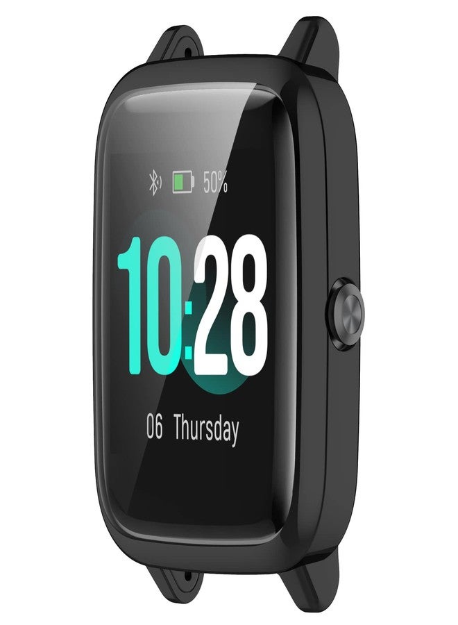 Disscool Plating Case Compatible with IP68 Watch, Disscool Soft Anti Drop Plating Protective Case Cover for ID205L Watch Plating Black - Image 2