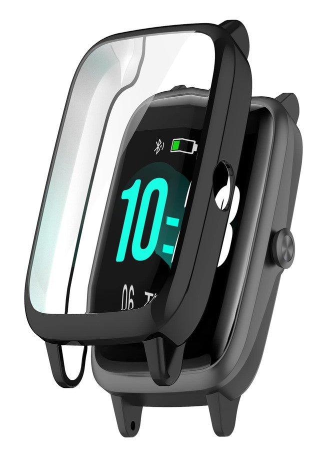 Disscool Plating Case Compatible with IP68 Watch, Disscool Soft Anti Drop Plating Protective Case Cover for ID205L Watch Plating Black - Image 3