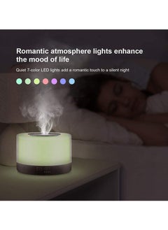 Arabest 500ml Ultrasonic Air Humidifier, Essential Oil Diffuser, 7-color LED Light with Remote Control, Timing Setting, Suitable for Home/Office/Study  - Image 2