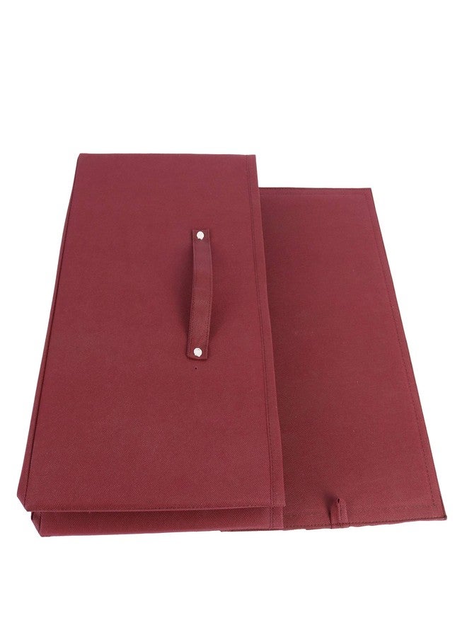 SHREY CREATION Plain Non Woven Fabric Shirt Stacker Foldable Wardrobe Cloth Storage Organizer With Lid and Handle For Shirt Pants (Pack Of 4) - Image 3