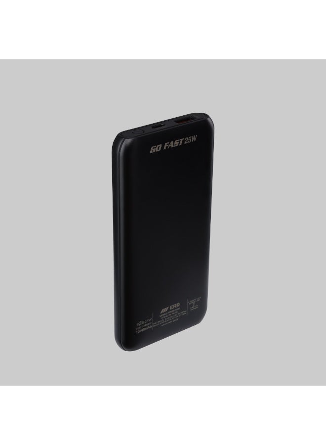 ERD 10000mAh 25W Fast Charging Power Bank |  iPhone, Samsung Galaxy, AirPods, iPad, and more – Black - Image 2