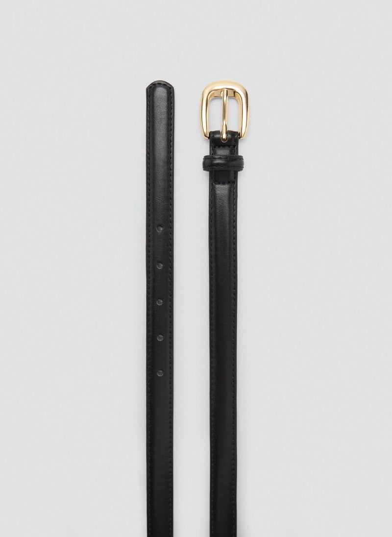 MANGO Thin belt with metal buckle - Image 3